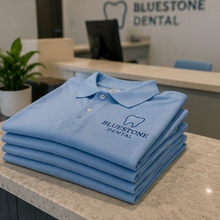 Branded polo shirts with logo