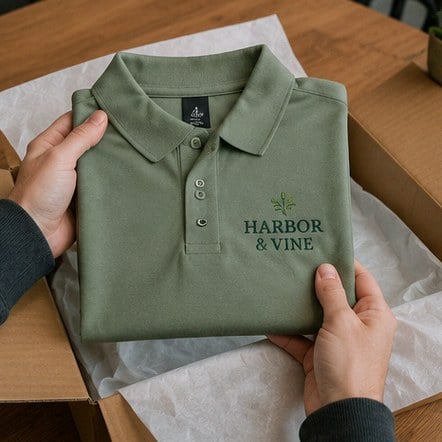 Custom printed polo shirts in bulk