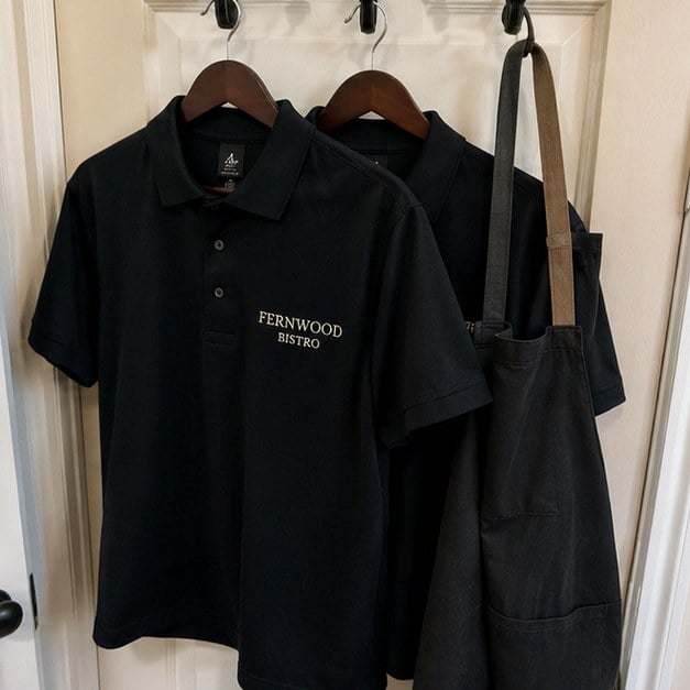 Polo shirts with logo — customer photo